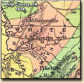 1834 White County Map