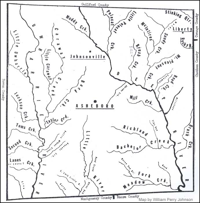 Randolph County, NC Map