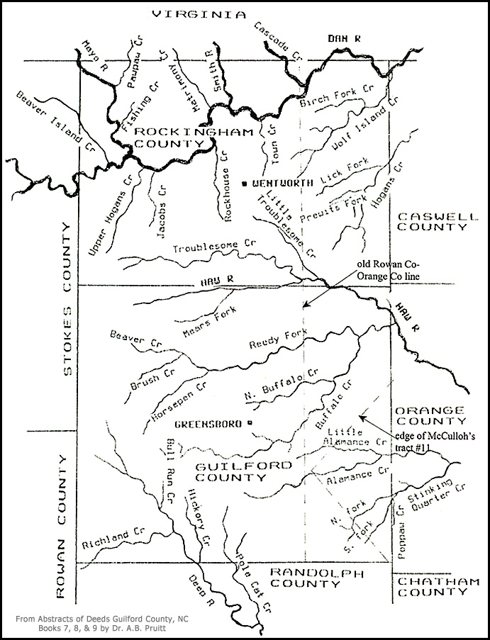 Rockingham & Guilford Counties, NC Map