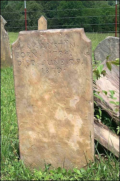 Mary Ann Austin Grave - Austin Cemetery