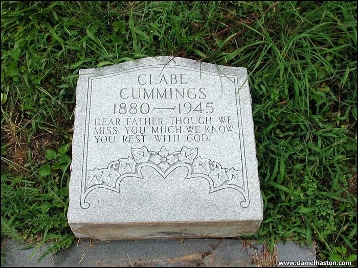 Clabe Cummings Grave - Big Fork Cemetery