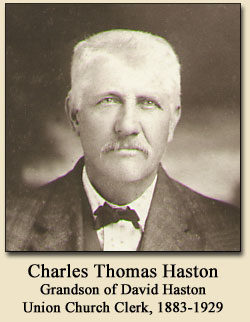 Charles Thomas Haston, 1883-1929 Union Church clerk