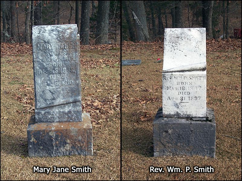 Union Cemetery - Rev. Wm. P. & Mary Jane Smith