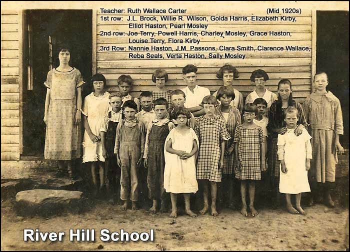 River Hill School in southern White County, TN (about 1930)