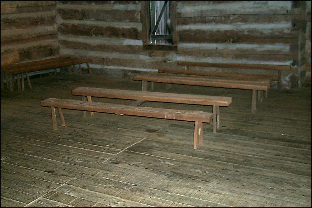 The church "pews" of that era on the American frontier