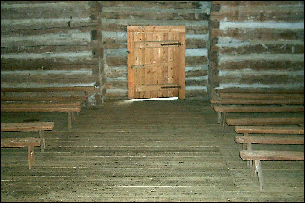 Inside the Mulkey Meeting House